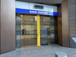 Looking into the Walbrook ticket hall, which was closed for some reason