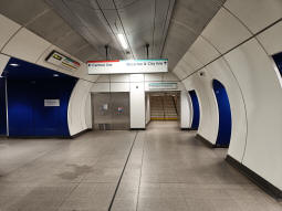 Near one end of the main passageway at Northern line level, which used to be the location of the southbound platform