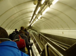 Some escalators at Bank