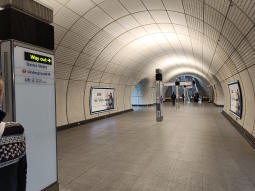 Between the Elizabeth line platforms facing the escalators towards the Davies Street exit and the Underground