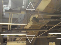 From the Jubilee line platforms, we can see sunlight (multiple photos, taken in a bit of a rush, stitched together)