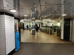 Looking into the ticket hall