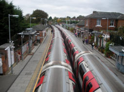 Platforms from the footbridge