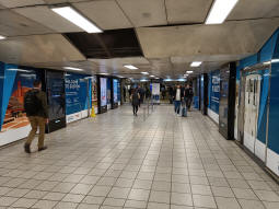 Looking towards the ticket hall from near the escalators up to the street