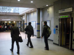 Looking towards the ticket hall from by the stairs from the southern entrance