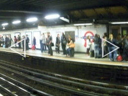 Panorama of the westbound platform