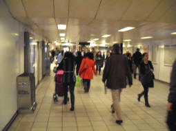 Entering the ticket hall