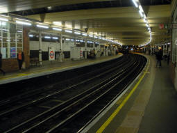 View of the platforms from the southbound Jubilee line platform