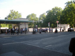 The lift entrance and a roundel seen from by the entrance in the previous photo