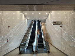 Escalators and stairs up to the Granary Square exit