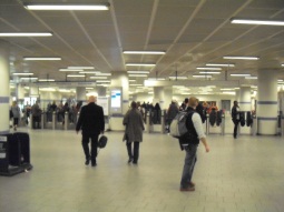 Ticket barriers in northern ticket hall to Piccadilly, Victoria and Northern lines