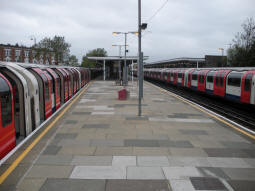 Looking along the westbound island platform