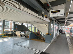 One of the exits from the westbound platform