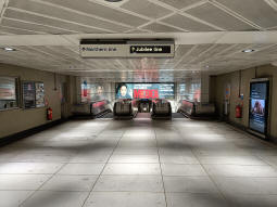 Escalators primarily to the Northern line from the National Rail ticket hall