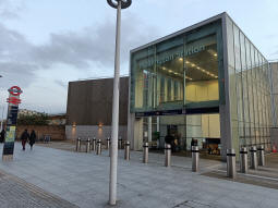 The nearest entrance to the railway station which the Underground station is accessed from