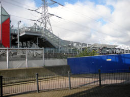 Looking across to the platforms from Victoria Dock Road