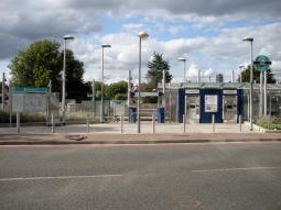 An entrance to the platform for trains to Tower Gateway and Stratford International