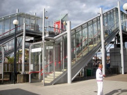 The bridge from the Tower Gateway/Stratford International side