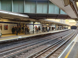 The eastbound platform from the westbound