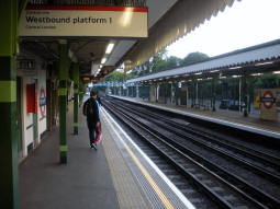 The platforms from the westbound