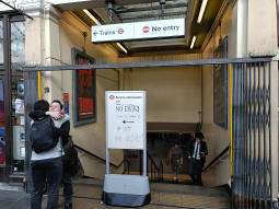 Exit staircase from the ticket hall to the street