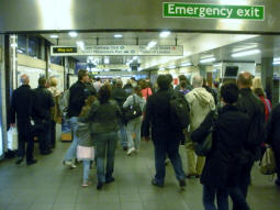 Looking towards the exit