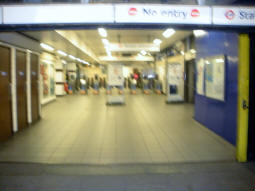 Looking into the exit