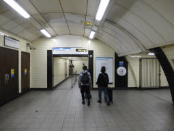 At the top of the escalators from the Northern line
