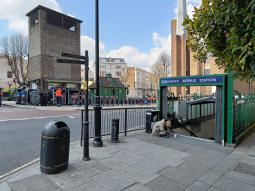 The two entrances (one is on the very far left)