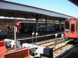 Looking across from one District line island platform to the other