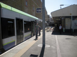 The Trams platforms: standing on 10b with 10a in the background