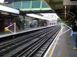 Through platforms from the westbound through platform
