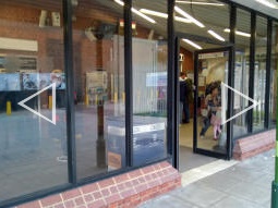 Looking into the western ticket hall