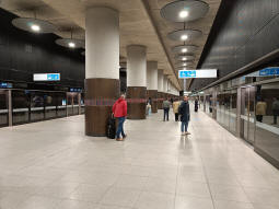 The platforms from the westbound side
